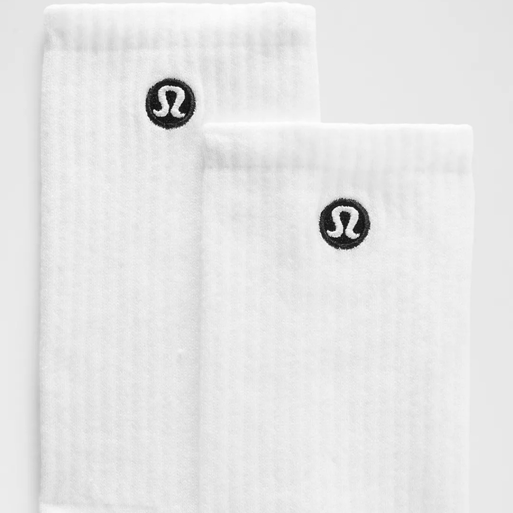 NWT Lululemon Unisex Daily Essential Crew Socks 2 Pack (Not 3 Pr) - Picture 2 of 6